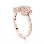 Lilianna Lab Grown Diamond Fleur de Lis Flower Statement Ring with Pavé Petals