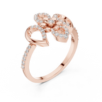 Lilianna Lab Grown Diamond Fleur de Lis Flower Statement Ring with Pavé Petals