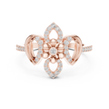 Lilianna Lab Grown Diamond Fleur de Lis Flower Statement Ring with Pavé Petals