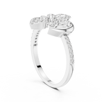 Lilianna Lab Grown Diamond Fleur de Lis Flower Statement Ring with Pavé Petals