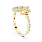 Lilianna Lab Grown Diamond Fleur de Lis Flower Statement Ring with Pavé Petals