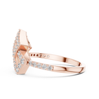 Mirabel Lab Grown Diamond Open Geometric Ring with Pavé Squares