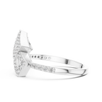 Mirabel Lab Grown Diamond Open Geometric Ring with Pavé Squares