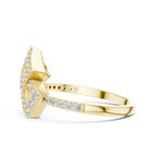 Mirabel Lab Grown Diamond Open Geometric Ring with Pavé Squares