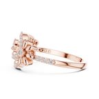 Isabella Lab Grown Diamond Pavé Swirl Statement Ring with Daisy Accents