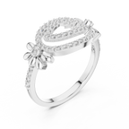 Isabella Lab Grown Diamond Pavé Swirl Statement Ring with Daisy Accents