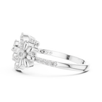 Isabella Lab Grown Diamond Pavé Swirl Statement Ring with Daisy Accents