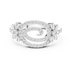 Isabella Lab Grown Diamond Pavé Swirl Statement Ring with Daisy Accents