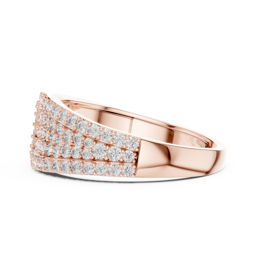 Moderner runder Diamantring – Luxus Designer Goldring