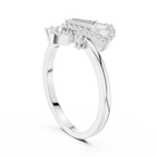 Valentina Lab Grown Diamond Interlocking Heart Link Ring with Pavé Diamonds