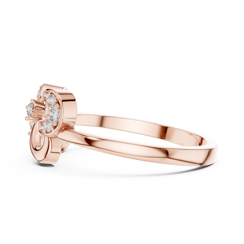 Entwinelle Crossover Ribbon Loop Pavé Lab Grown Diamond Ring