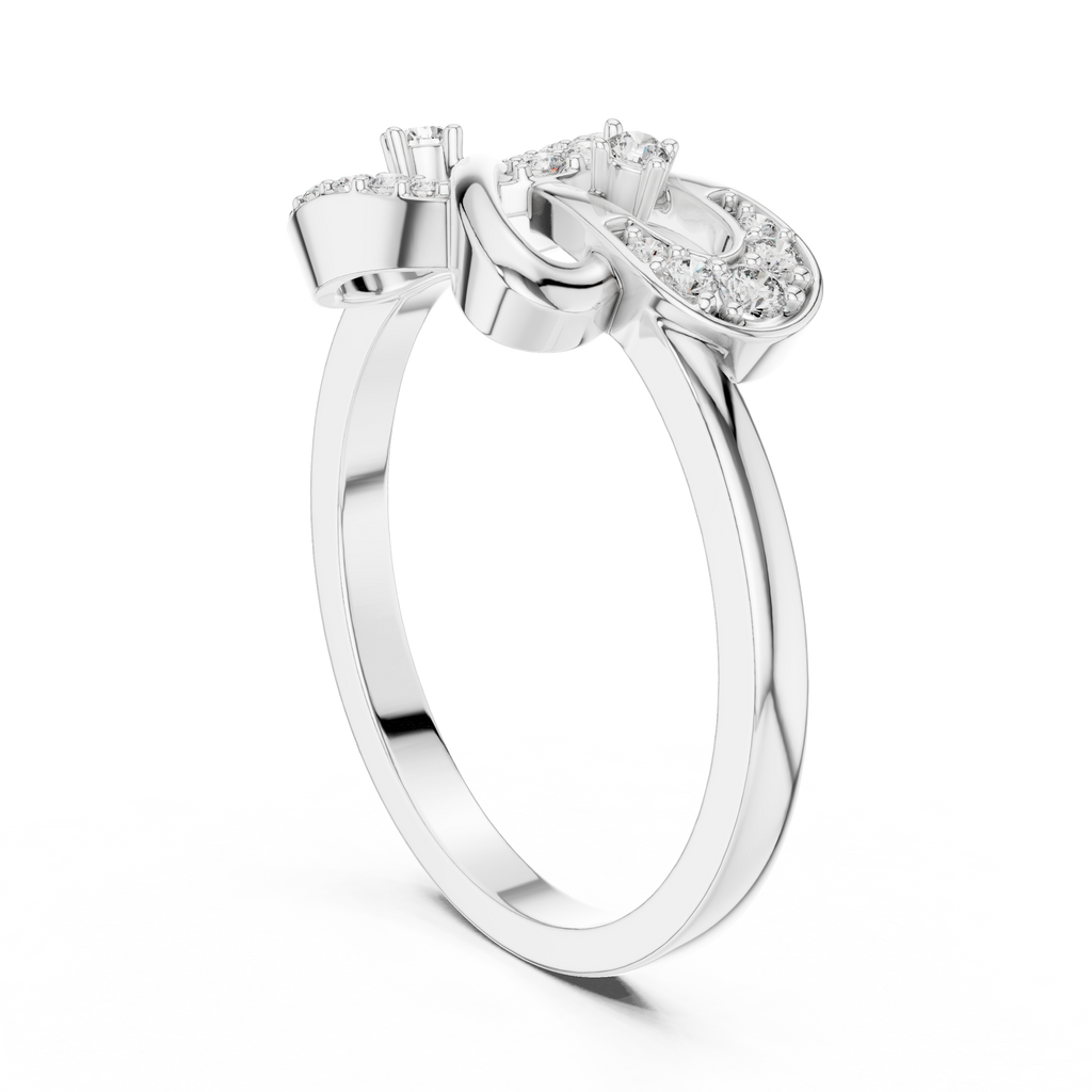 Entwinelle Crossover Ribbon Loop Pavé Lab Grown Diamond Ring