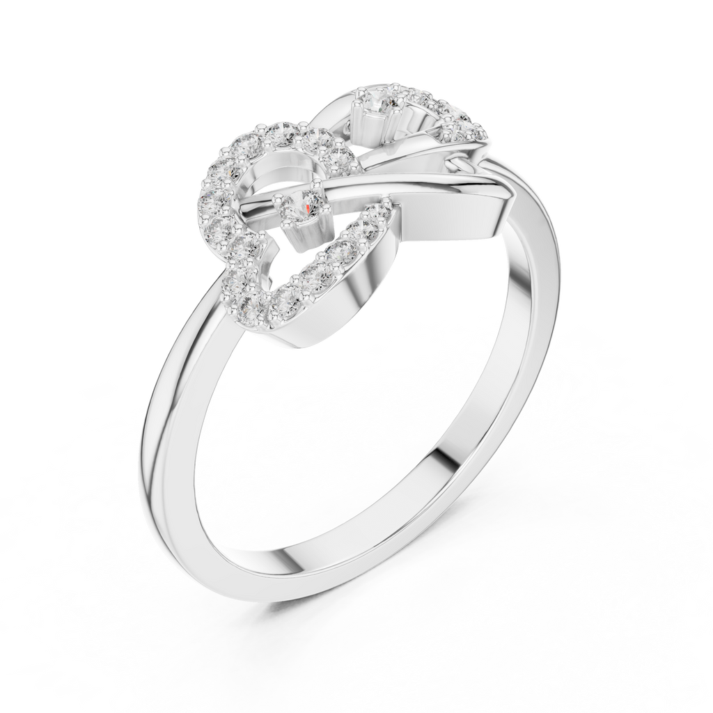 Entwinelle Crossover Ribbon Loop Pavé Lab Grown Diamond Ring