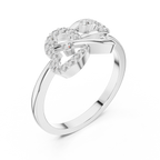 Entwinelle Crossover Ribbon Loop Pavé Lab Grown Diamond Ring