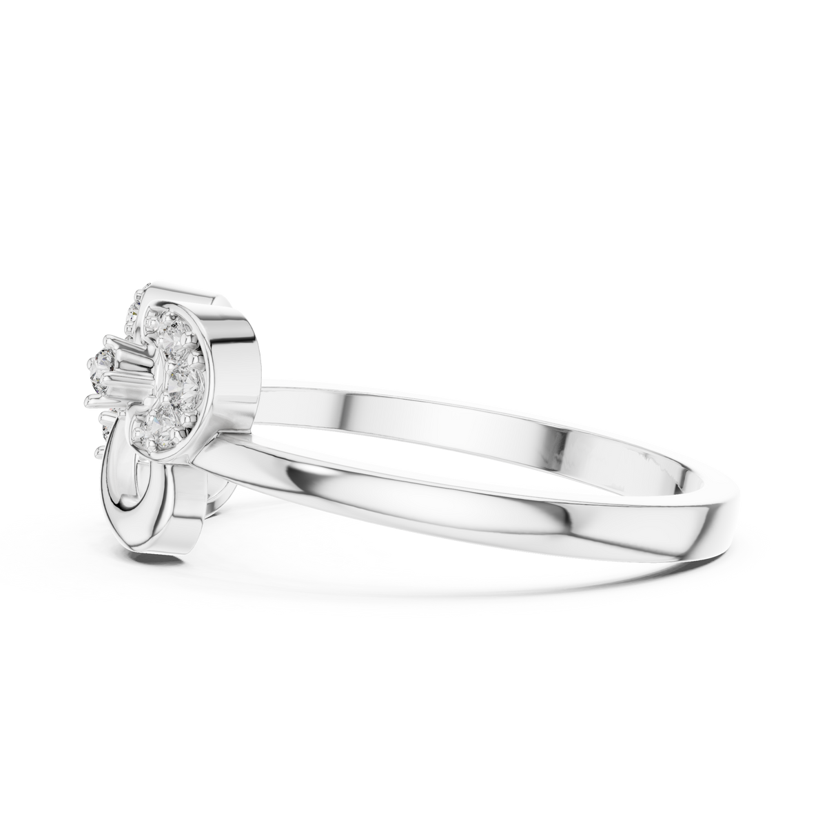 Entwinelle Crossover Ribbon Loop Pavé Lab Grown Diamond Ring