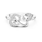 Entwinelle Crossover Ribbon Loop Pavé Lab Grown Diamond Ring