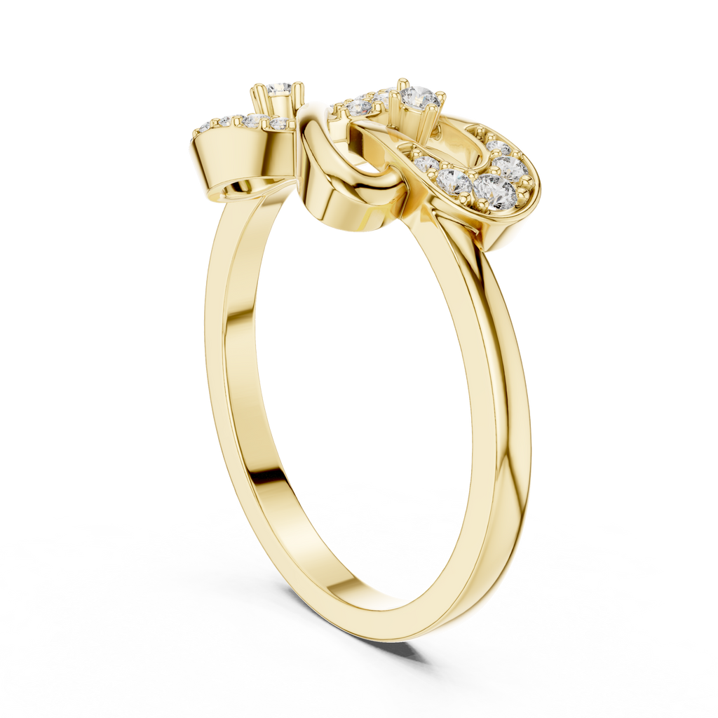 Entwinelle Crossover Ribbon Loop Pavé Lab Grown Diamond Ring