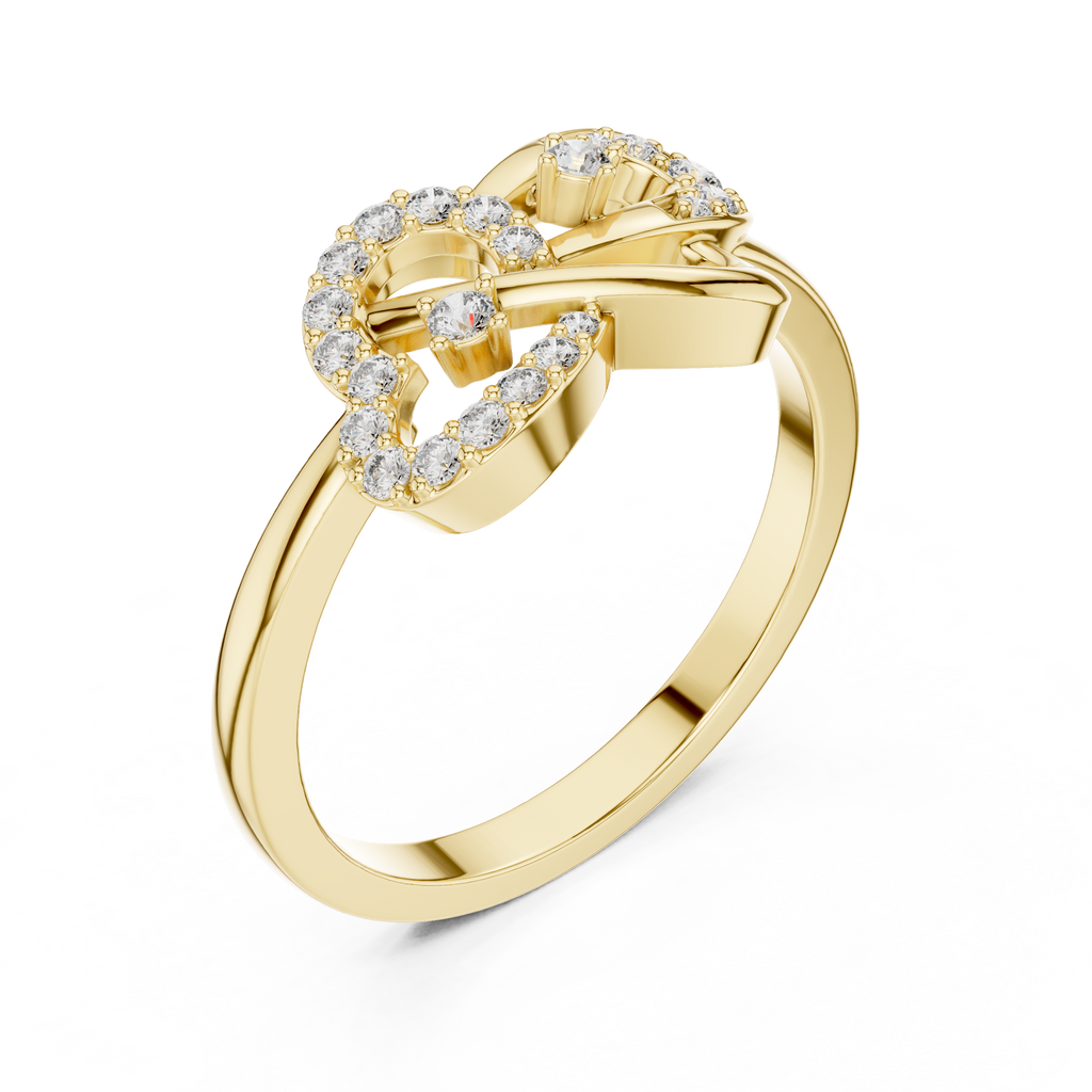 Entwinelle Crossover Ribbon Loop Pavé Lab Grown Diamond Ring