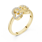 Entwinelle Crossover Ribbon Loop Pavé Lab Grown Diamond Ring