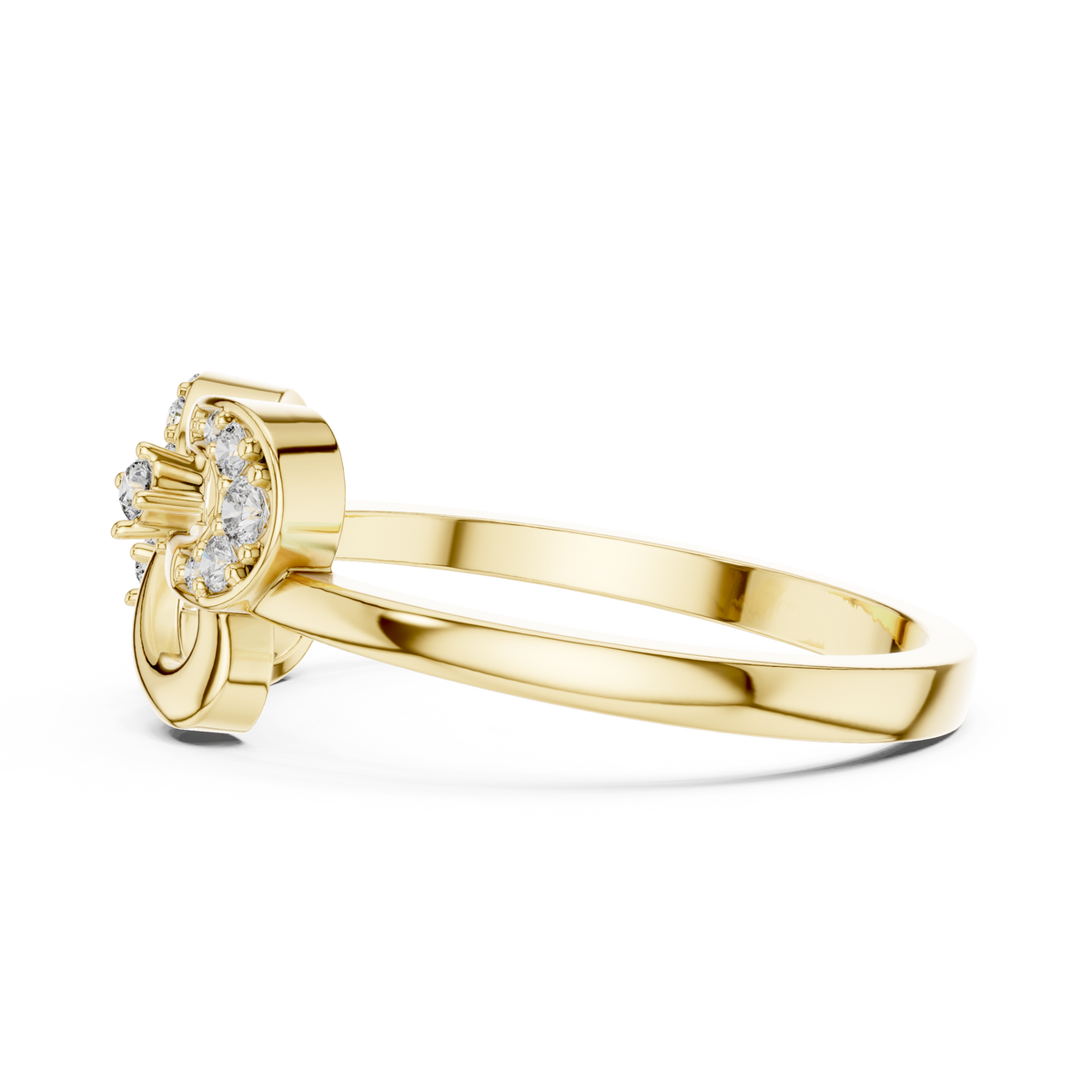 Entwinelle Crossover Ribbon Loop Pavé Lab Grown Diamond Ring