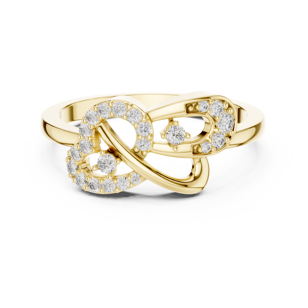 Entwinelle Crossover Ribbon Loop Pavé Lab Grown Diamond Ring