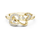 Entwinelle Crossover Ribbon Loop Pavé Lab Grown Diamond Ring