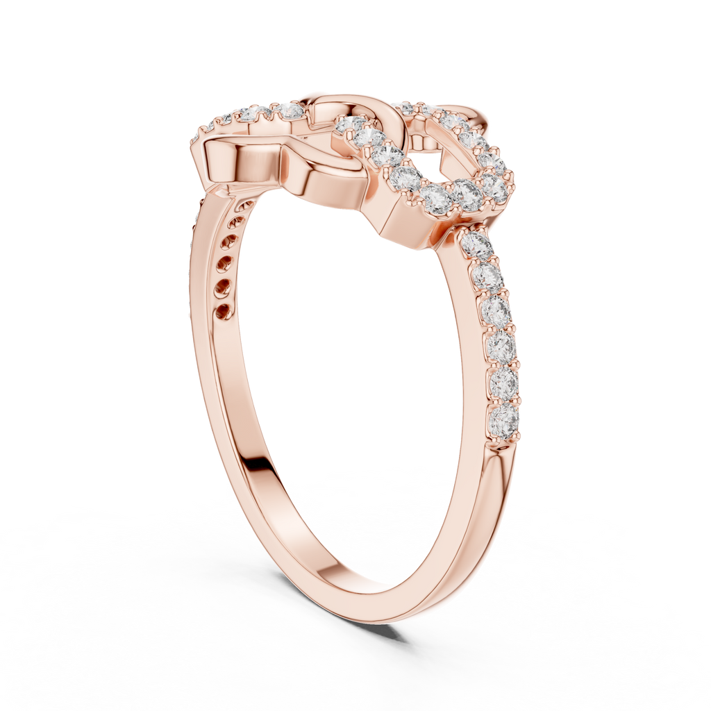 Knotelle Interlinked Pavé Loop Lab Grown Diamond Ring