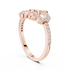 Knotelle Interlinked Pavé Loop Lab Grown Diamond Ring