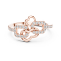 Knotelle Interlinked Pavé Loop Lab Grown Diamond Ring