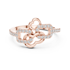 Knotelle Interlinked Pavé Loop Lab Grown Diamond Ring