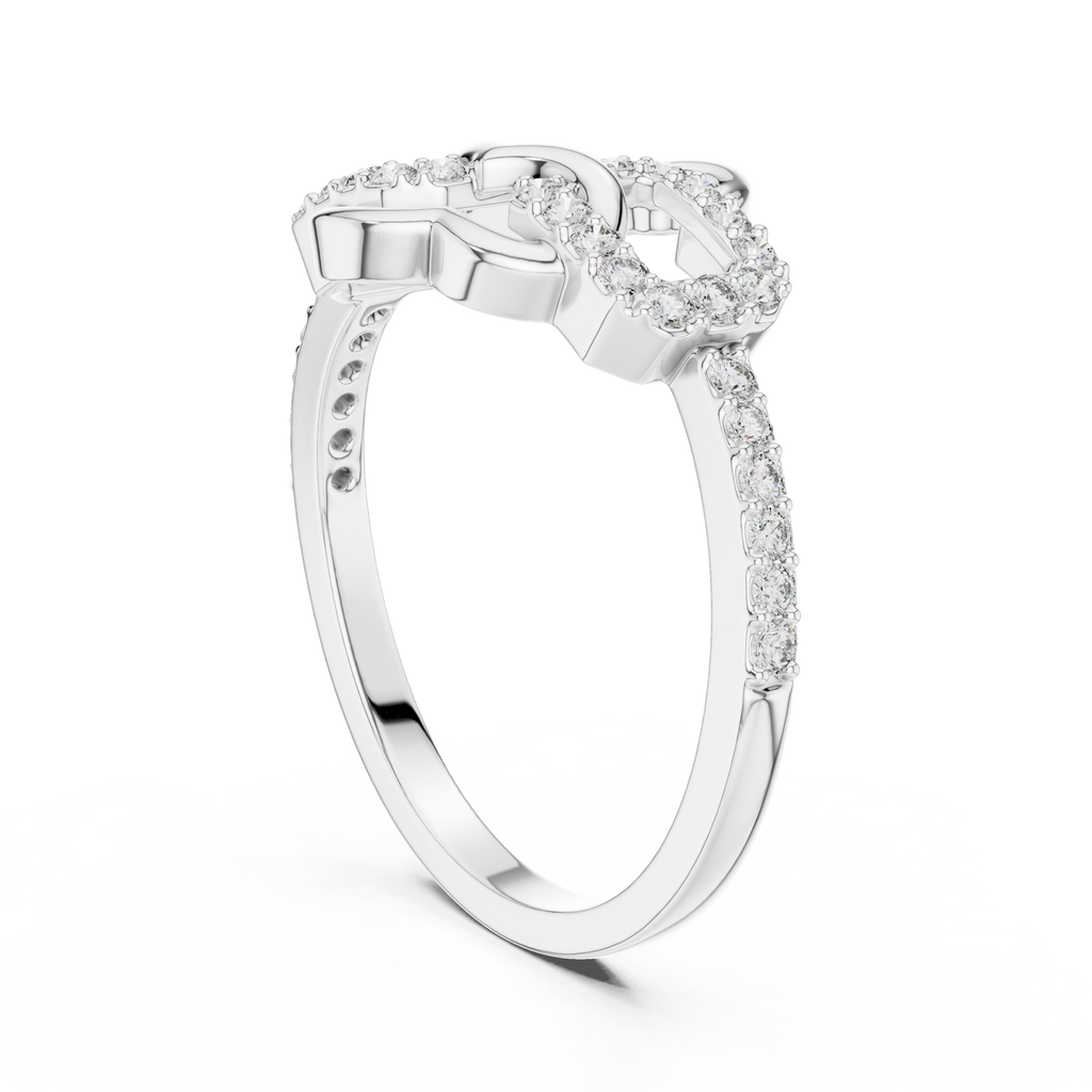Knotelle Interlinked Pavé Loop Lab Grown Diamond Ring