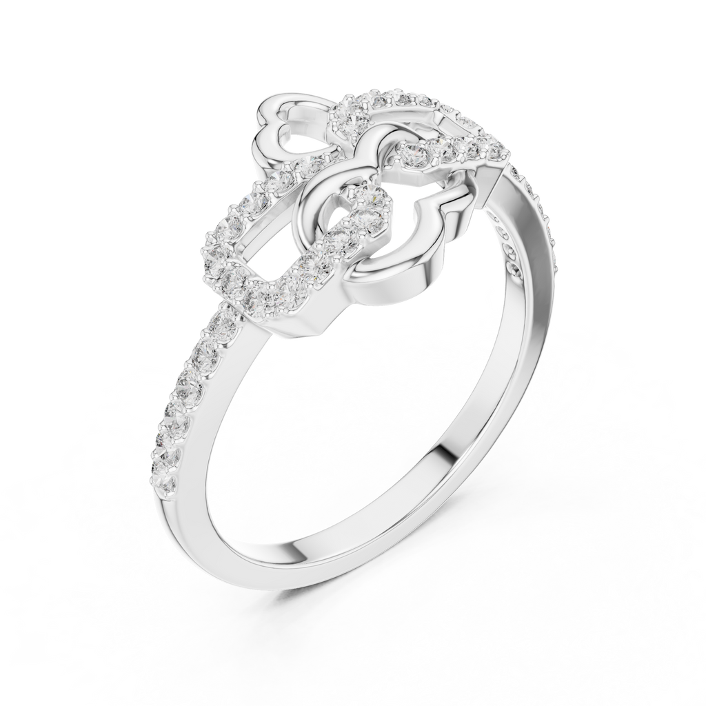 Knotelle Interlinked Pavé Loop Lab Grown Diamond Ring