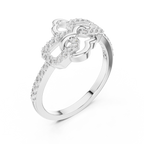 Knotelle Interlinked Pavé Loop Lab Grown Diamond Ring