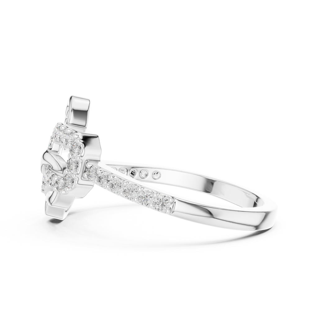 Knotelle Interlinked Pavé Loop Lab Grown Diamond Ring