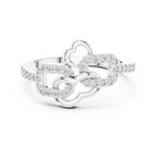 Knotelle Interlinked Pavé Loop Lab Grown Diamond Ring