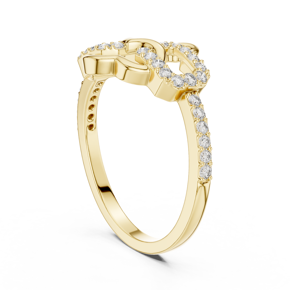 Knotelle Interlinked Pavé Loop Lab Grown Diamond Ring