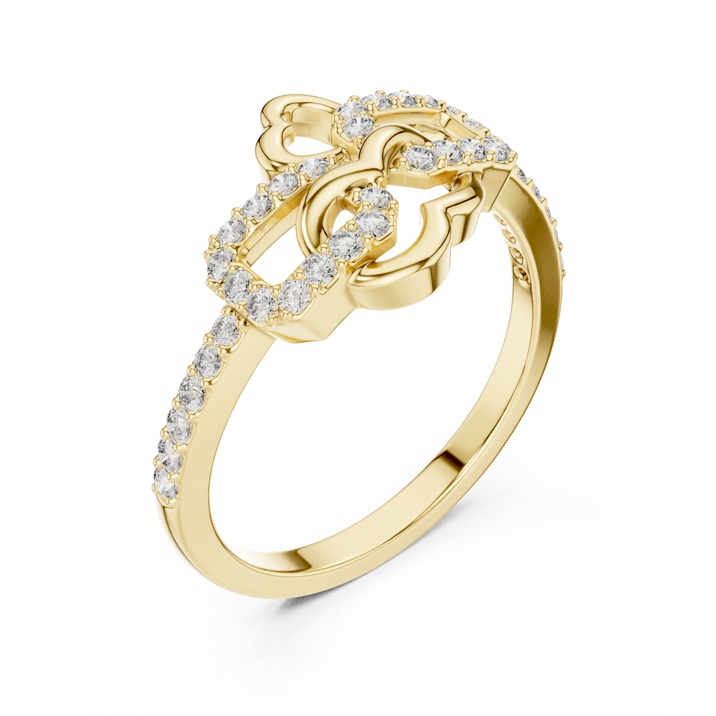 Knotelle Interlinked Pavé Loop Lab Grown Diamond Ring