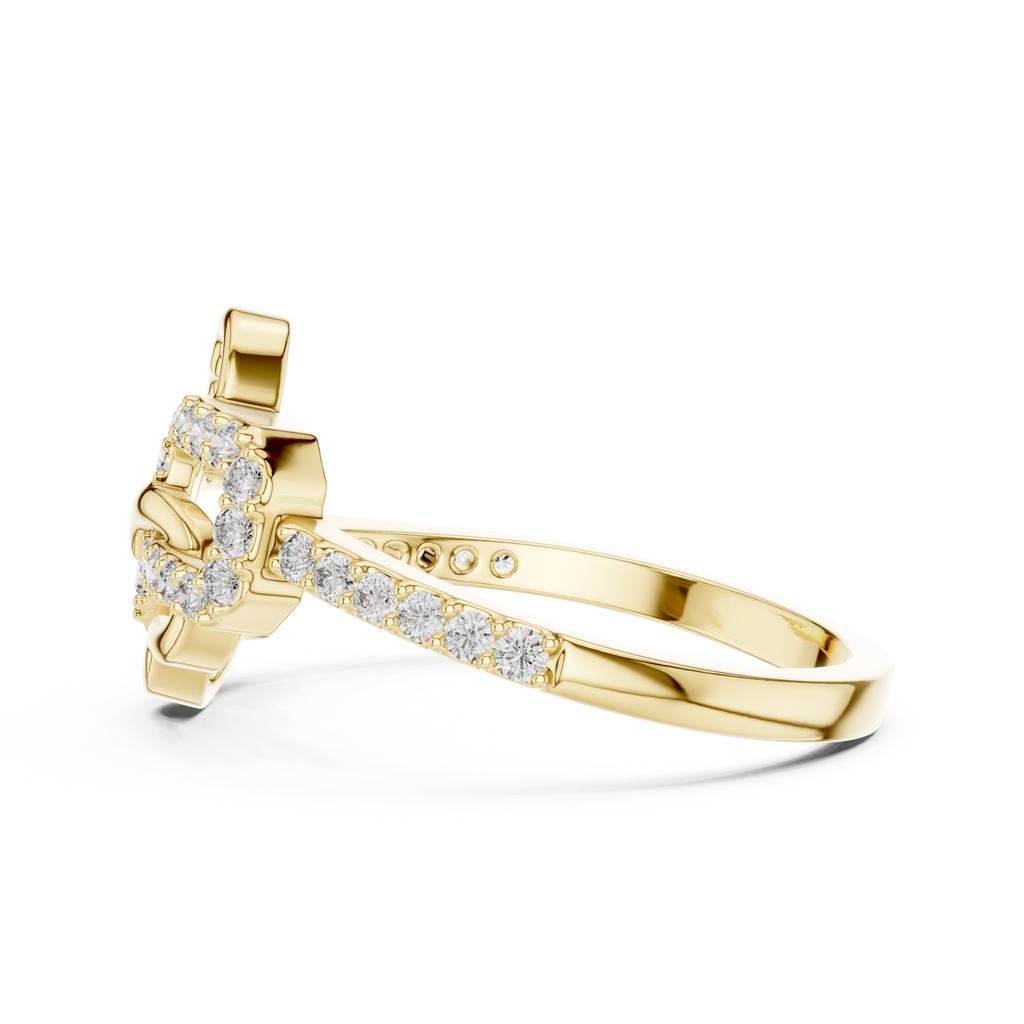 Knotelle Interlinked Pavé Loop Lab Grown Diamond Ring