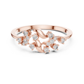 Twigelle Scattered Diamond Leaf Branch Lab Grown Diamond Ring