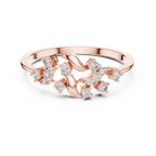 Twigelle Scattered Diamond Leaf Branch Lab Grown Diamond Ring