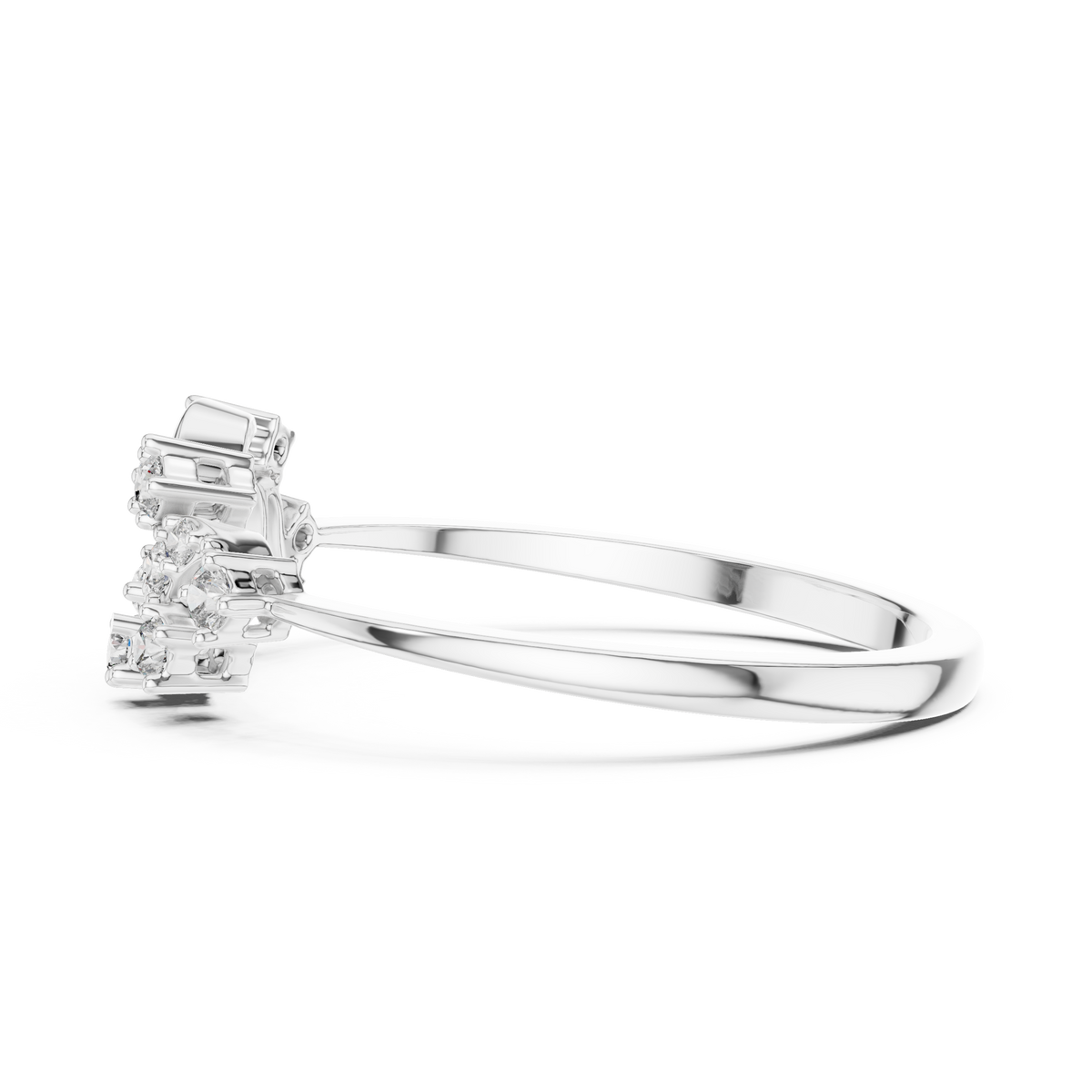 Twigelle Scattered Diamond Leaf Branch Lab Grown Diamond Ring