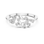 Twigelle Scattered Diamond Leaf Branch Lab Grown Diamond Ring