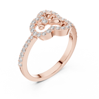 Cloverelle Open Clover Outline Pavé Lab Grown Diamond Ring