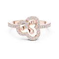Cloverelle Open Clover Outline Pavé Lab Grown Diamond Ring