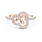 Cloverelle Open Clover Outline Pavé Lab Grown Diamond Ring