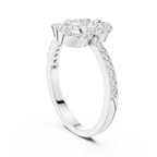 Cloverelle Open Clover Outline Pavé Lab Grown Diamond Ring