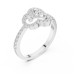 Cloverelle Open Clover Outline Pavé Lab Grown Diamond Ring
