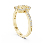Cloverelle Open Clover Outline Pavé Lab Grown Diamond Ring