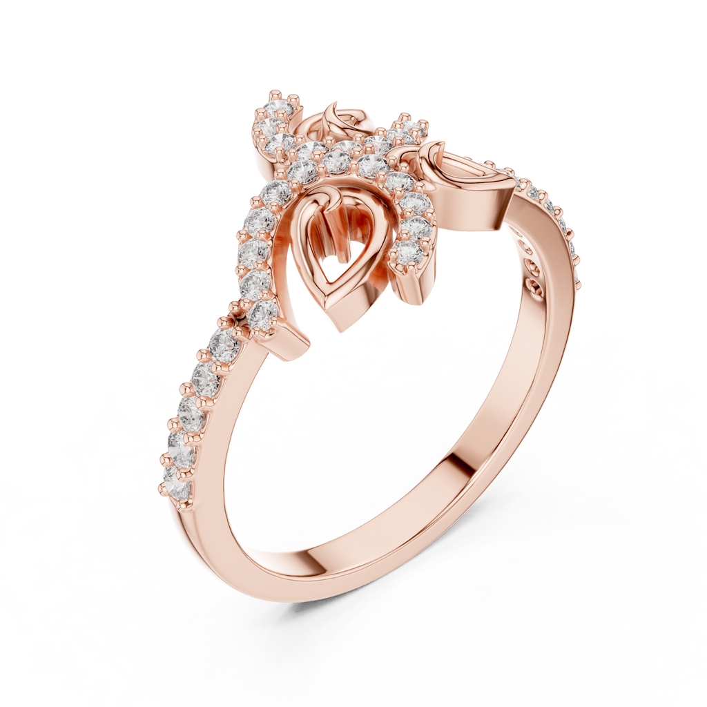 Petalune Pinwheel Blossom Pavé Lab Grown Diamond Ring