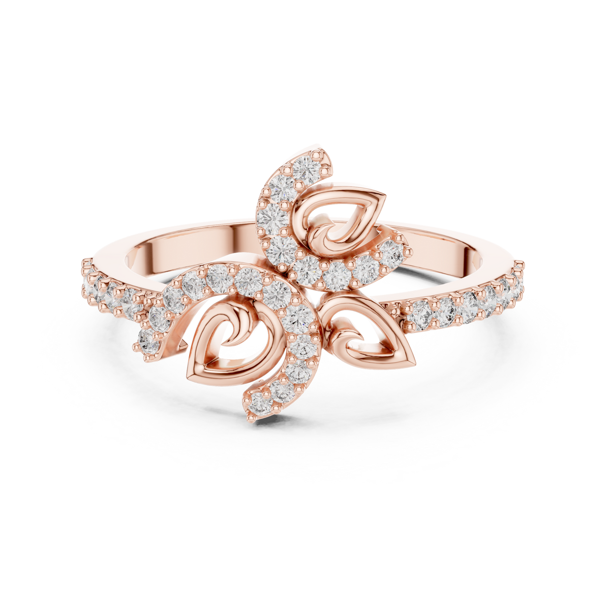 Petalune Pinwheel Blossom Pavé Lab Grown Diamond Ring